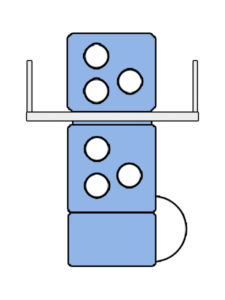 2 вертикальные секции типа Y для печати 4+2 в машине Manugraph Starline S30