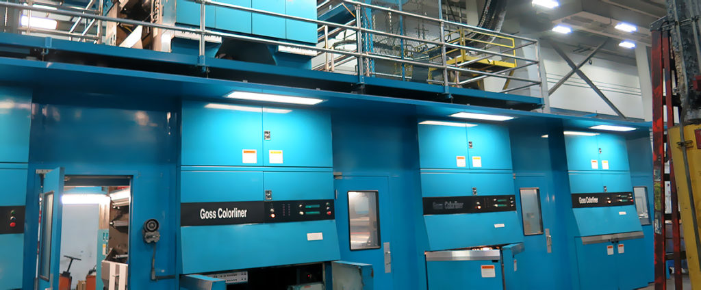 Арочное построение печатных башен машины Goss Colorliner