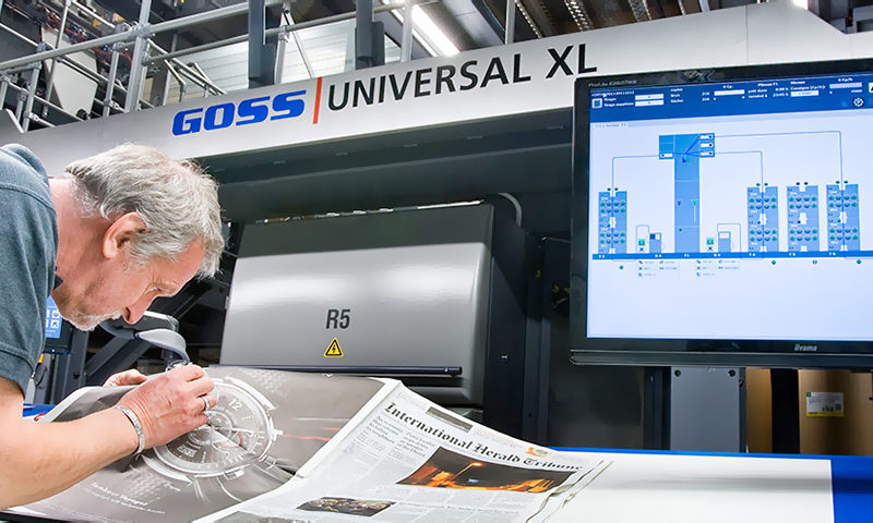 ролевая газетная машина Goss Universal XL