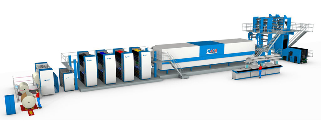 рулонная машина с альбомным спуском полос KBA Compacta 408