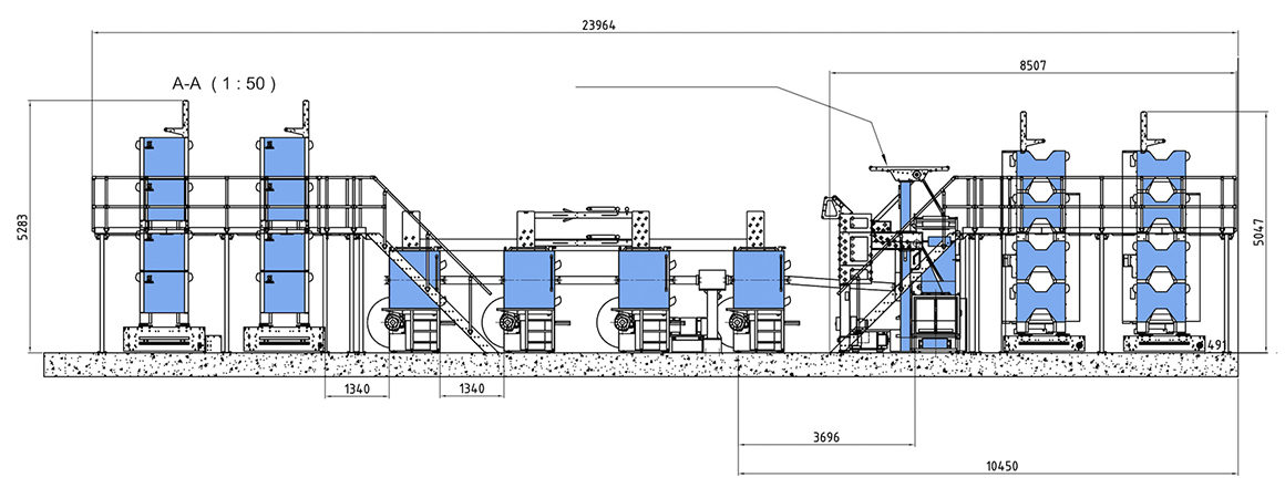 схема построения рулонной газетной машины на примере Solna D200/280/380