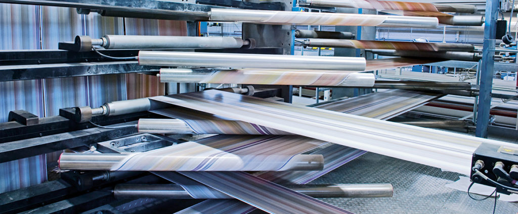 конфигурация поворотных штанг в машине KBA C32